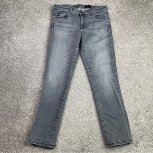 Ag Adriano Goldschmied Jeans Women's 28 Gray Prima Ankle Skinny Low Rise Denim